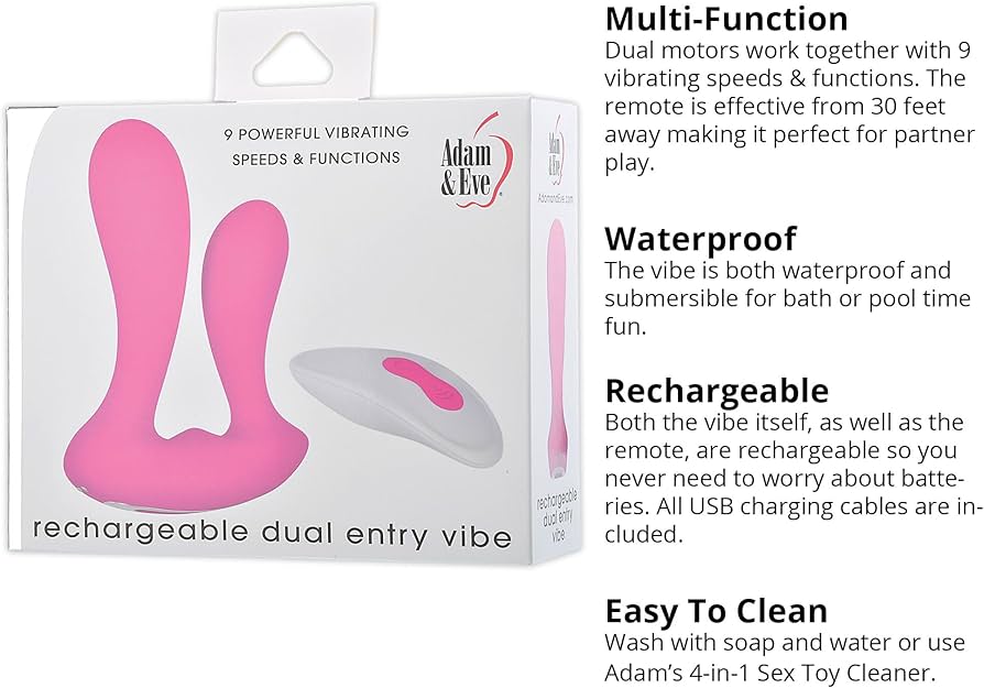 Adam & Eve Dual Entry Vibe with Remote
