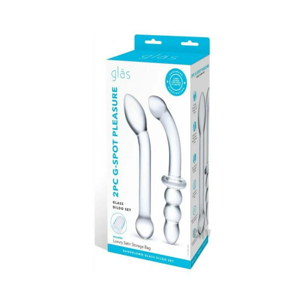 Glas 2-piece G-spot Pleasure Glass Dildo Set