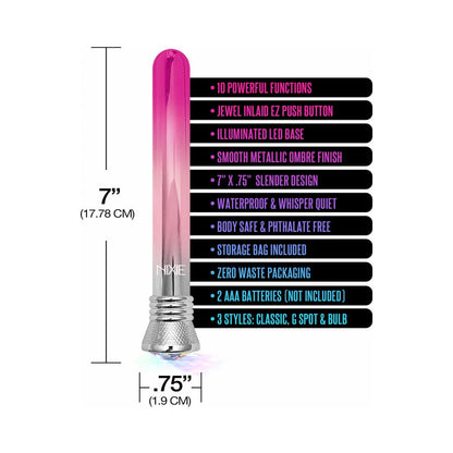 Nixie 10-function Waterproof Classic Vibe - Pink Ombre Glow