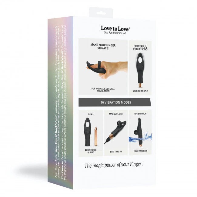 Love To Love Tickle Me Finger Vibrator Noir