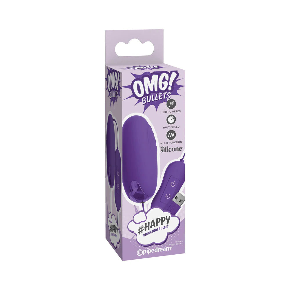 Omg! Bullets Happy Vibrating Bullet, Purple
