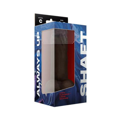 Shaft Model C Liquid Silicone Dong With Balls 8.5 In. Mahogany